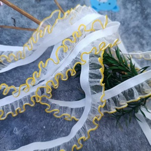 Renda Ruffle Elastis Berkualitas Tinggi dengan Benang Warna-warni, Trim Seksi untuk Pakaian dan Aksesoris Fashion - Product Image 6