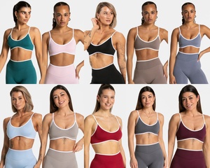 Top Sportivo da Donna Yimo con Scollo a U, Schiena Scoperta, Colori Contrastanti, Modellante, Antiurto, per <span class=keywords><strong>Fitness</strong></span> - Product Image 2