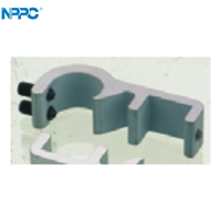Accessoires pour cylindres pneumatiques NPPC, série de pinces fixes PI 125, montage avec alvéole de 125 mm, en alliage et aluminium