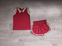 Précommande GSSO3825MZ – Ensemble d'été pour bébés et jeunes enfants : chemise verte et short en coton avec nœuds – Vêtements pour filles en gros
