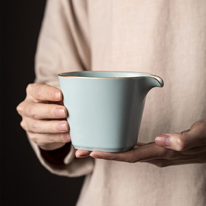 Cyan Ru Ware Fairness Cup Porcelain Cylinder Shape Without Lid For Kung Fu <b>Tea</b> <b>Set</b> - Product Image 5