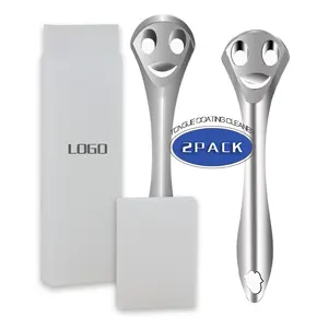 Original Factory Smiley Face Metal Tongue Scraper Dental Tools OEM