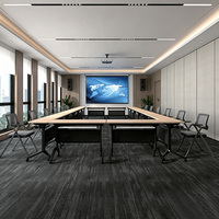 Meubles de bureau, table de formation mobile à plateau rabattable, table de réunion modulaire, table de conférence pliable avec roulettes, gain de place