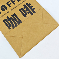 Sac en papier kraft personnalisé avec logo, double compartiment, pour café et jus, sacs à emporter pour boissons avec poignée