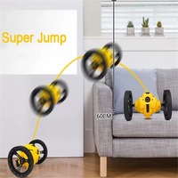 Voiture de cascade RC 2,4G 4CH avec caméra HD WIFI, roues flexibles pour rotation à 360°, sauts, lumières LED, musique, véhicule multifonctionnel jouet