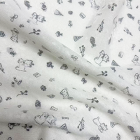 Tissu en polyester tricoté à motif de dessin animé en dentelle, imprimé, pour vêtements et t-shirts – Vente chaude