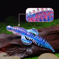 Leurre souple bionique en TPE flexible, type ver à queue de brochet, 7cm 3g, pour la pêche en eau douce (Tilapia, Topmouth Culter, Bass)