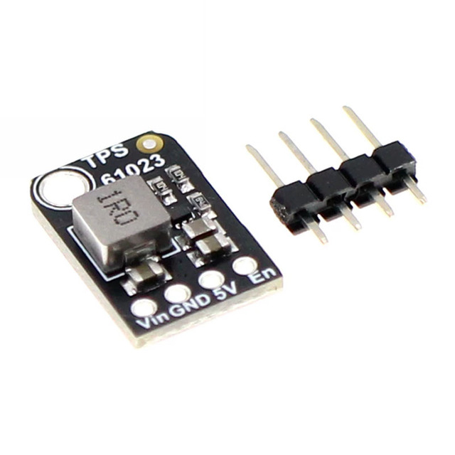 TPS61023 Boost Converter Module 5V 1A Output, Step-Up Voltage Regulator, 0.5V-5.5V Ultra-Low Input