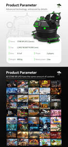 Equipo de patio de recreo para interiores 9D 360 VR UFO Rotación Asientos dobles VR Montaña rusa Flying 9D Cinema Simulator - Product Image 5