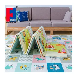 Fairness Factory Manufacturer Wholesale Baby Mat Large Eco Friendly Non Toxic Cartoon Designs XPE Foam Folding Baby Play Mat