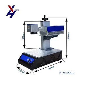 Professional Manufacture Price Mini Portable 20w 30w 50w Steel Metal Plastic Raycus Fiber Laser Marking Machine With Rotary