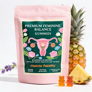 Gomitas Probióticas de Piña y Arándano para Mujeres, Marca Privada, para la Salud Vaginal y el Equilibrio del pH - Gomitas Premium para el Equilibrio Femenino - Product Image 1