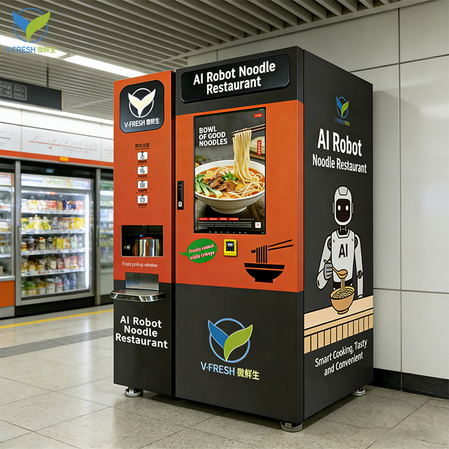 VFresh 2026 New Trend Unattended Operation Customized Machine Ai Robot Noodle Restaurant Vending Machine
