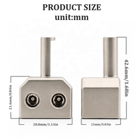 Bloc de terminaison de distribution d'alimentation à 2 voies, entrée 1/0, calibre 4, 24V 150A, en aluminium/cuivre, boîtier plastique, pour alimentation électrique