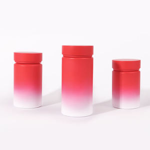 Botella PET Roja Degradada de 100 ml con Tapa de Rosca para Productos de Salud, Cápsulas de Vitaminas, Dulces, Tabletas Nutricionales, Píldoras Farmacéuticas - Product Image 2