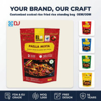 Bolsa de embalaje de alimentos para paella española de alta resistencia para pedidos al por mayor, con cierre hermético y cremallera resellable, ideal para chicles.