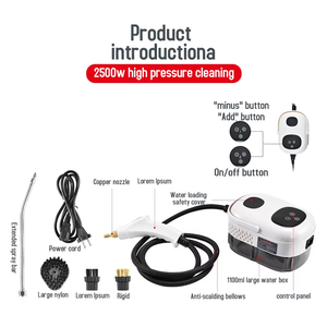 2500W Machine de nettoyage à <span class=keywords><strong>vapeur</strong></span> électrique Stérilisation à haute température Désinfection <span class=keywords><strong>Nettoyeur</strong></span> <span class=keywords><strong>vapeur</strong></span> <span class=keywords><strong>intérieur</strong></span> de <span class=keywords><strong>voiture</strong></span> pour sol Cuisine - Product Image 2