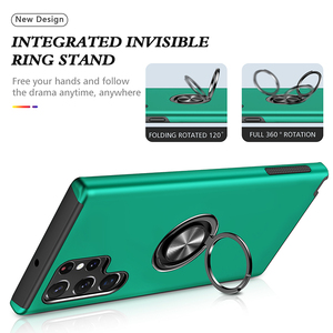 Étui pour téléphone intelligent hybride 2 en 1 avec anneau de support pour <span class=keywords><strong>Samsung</strong></span> <span class=keywords><strong>S22</strong></span> Plus Ultra, pour <span class=keywords><strong>Samsung</strong></span> A02 Étui pour téléphone portable - Product Image 2