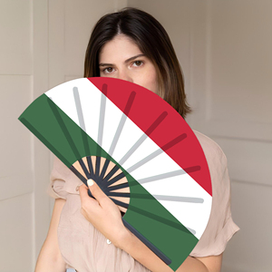พัดไม้ไผ่พับได้ลายธงชาติฮังการี ขายส่ง สำหรับงานคาร์นิวัล งานแต่งงาน งานเทศกาล งานปาร์ตี้ ตัวแทนท่องเที่ยว - Product Image 4