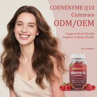 Gomitas de CoQ10 con Sabor a Frambuesa - 60 Unidades para el Apoyo del Corazón y Celular |   Adulto |   Venta al por Mayor Directa de Fábrica OEM ODM