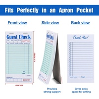 Carnet de reçus sans carbone NCR pour restaurant, carnet de factures