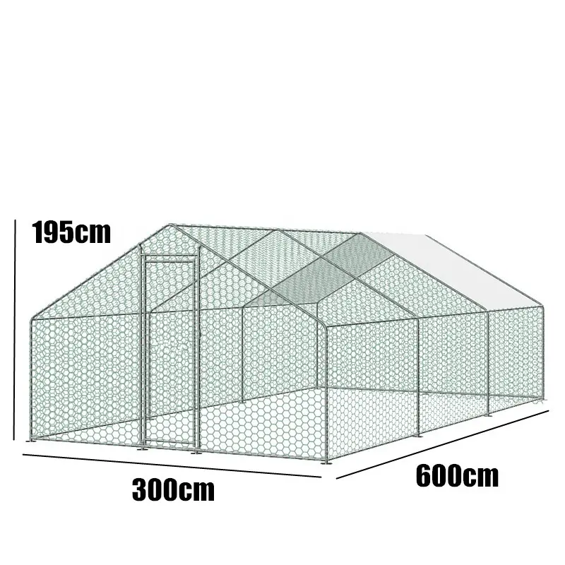 BSCI wholesale 18m2 animal cage Large Metal Chicken Coop, Hen Run Duck House Outdoor Yard Walk-in Poultry Cage, Rabbits Cage