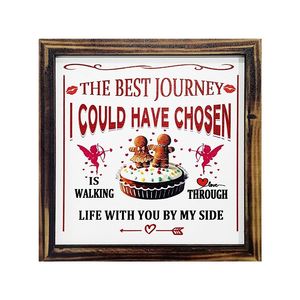 Marco de Fotos de Madera para el Día de San Valentín, Adorno Colgante como Accesorio para Decoración de Ambiente Festivo y Pintura Decorativa Colgante - Product Image 1