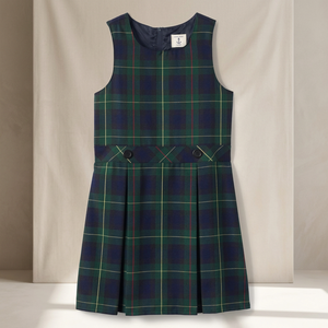 FOXA Girls Plaid <b>Jumper</b> Uniform School Wear Woven <b>Plain</b> Weave Fabric with Needle Detection - Product Image 3