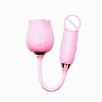 Vente Flash : Jouet Sexuel Rose, Dildo à Succion et Pénétration pour Point G, Vibrateur 10 Vitesses
