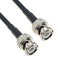 Connecteur à sertir RG58 BNC mâle Q9 50ohm RF coaxial Pigtail Jumper 10A Courant nominal Cuivre Contact PVC Logement IP67 Lot 50