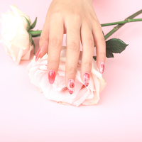 Autocollants 2D étanches pour ongles en forme de cœur, pochoirs adhésifs de dessin animé 2026