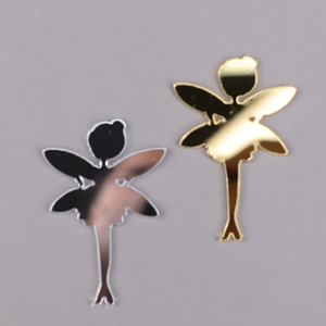 HSDCRAFT fiore personalizzato fata Design oro e argento resina planare 2 colori - Product Image 1