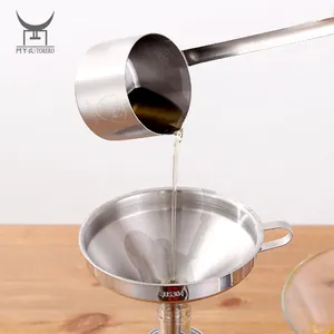 إناء أدوات مطبخ معدنية ملعقة قياس القهوة كأس مجموعة 304 الفولاذ المقاوم للصدأ قياس إبريق مع مقبض طويل