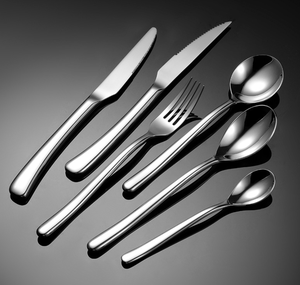 ช้อนปลาและมีดเนยสแตนเลสสีเงิน DFU232 สำหรับโรงแรม - Product Image 2