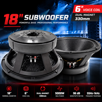 Haut-parleur de subwoofer haute puissance de 18 pouces 9000W avec bobine vocale de 6 pouces et aimant double ferrite de 330 mm pour sonorisation professionnelle
