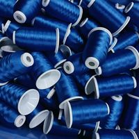 Benang Bordir Filamen Poliester Berkualitas Tinggi 100% Dicelup 120D/2 40WT 4000YDS 720 Warna Tersedia