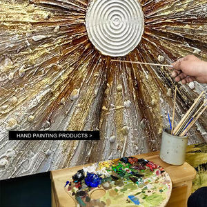 Peinture à l'huile sur toile texturée à lignes abstraites modernes, impression numérique en gros, pour décoration murale intérieure - Product Image 5