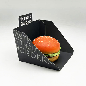 カスタム食品グレードハンバーガーボックス包装パーソナライズドテイクアウトフードバーガーディスプレイボックス - Product Image 3