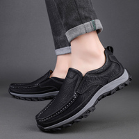 Mocassins à coutures faites à la main grande taille 39-46 baskets d'extérieur en cuir microfibre pour hommes