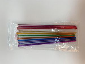 Gancho de ganchillo de aluminio largo colorido, herramienta de tejer DIY de tela pequeña con agujas de herramienta de alfombra de Metal, estilo Simple