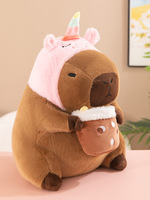 Vente en Gros Personnalisé Nouveau Design Capybara Peluche Rongeurs Fleur Toast avec Doublure en Maille Capybara Plushie