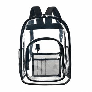 Heavy Duty Large Transparent Pvc <b>Waterproof</b> Double-Layer Work Travel Bag <b>School</b> <b>Backpack</b> With Zipper and Mesh Divider - Product Image 4
