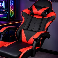 Fauteuil releveur en cuir PU rouge et noir avec repose-pieds, design traditionnel, accoudoirs inclinables pour la maison, le bureau et l'hôtel