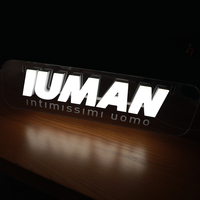 Enseignes en gros YIJIAO : Logo 3D en acrylique personnalisé avec bande LED lumineuse, images LED transparentes lumineuses pour bâtiments