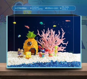 Fish Tank Paysage Pêche Chat Ensemble Complet Écologique En Plastique <span class=keywords><strong>Aquarium</strong></span> Ornements Décorations - Product Image 3