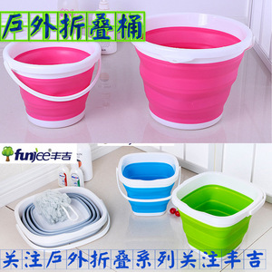 Cubo Plegable Fengji de 3L, 5L y 10L, Portátil, Plegable, para Exteriores, Lavado de Autos, Pesca, Viajes, con Tapa - Product Image 4