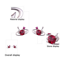 Boucles d'oreilles créoles en argent sterling 925 plaqué platine pour femmes, en forme de cœur, avec zircone cubique, tendance, cadeau d'anniversaire de mariage, vente en gros