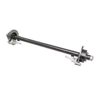 Nouvel ensemble d'essieux électriques ronds 5200-6000 Lbs, 5 ou 6 goujons, en acier noir, personnalisé, conformité OE, charge utile maximale 3500 Lbs, essieux de remplacement pour remorques - Product Image 1