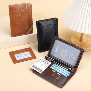 Mayorista Personalizado Pu Cuero RFID Bloqueo Cartera de Viaje Impreso Pasaporte Funda para Hombres Mujeres Sublimetion en Blanco RFID - Product Image 4