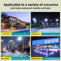 Projecteur extérieur haute luminosité étanche pour éclairage d'ingénierie, stades, panneaux publicitaires, puce LED SMD IP66, directement de l'usine